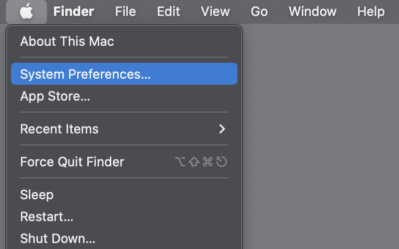 System Preferences window