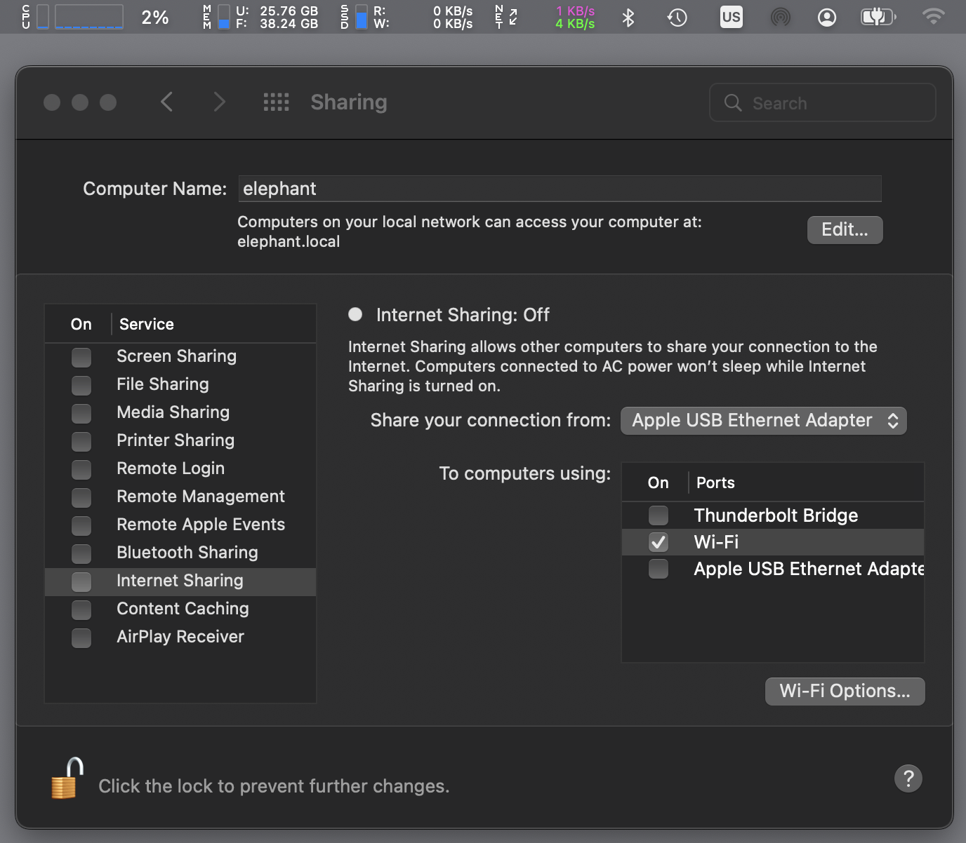 Final state with Wi-Fi indicator returned to normal
